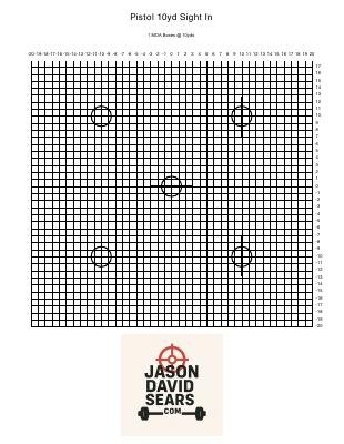 Pistol 10 yard sight-in target preview